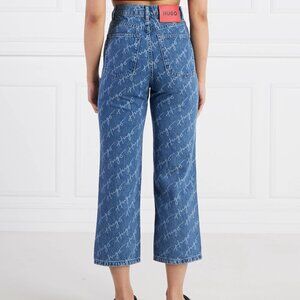 HUGO Women's Cotton Logo/High-Rise Denim Jeans size: 29x32 Color: Blue